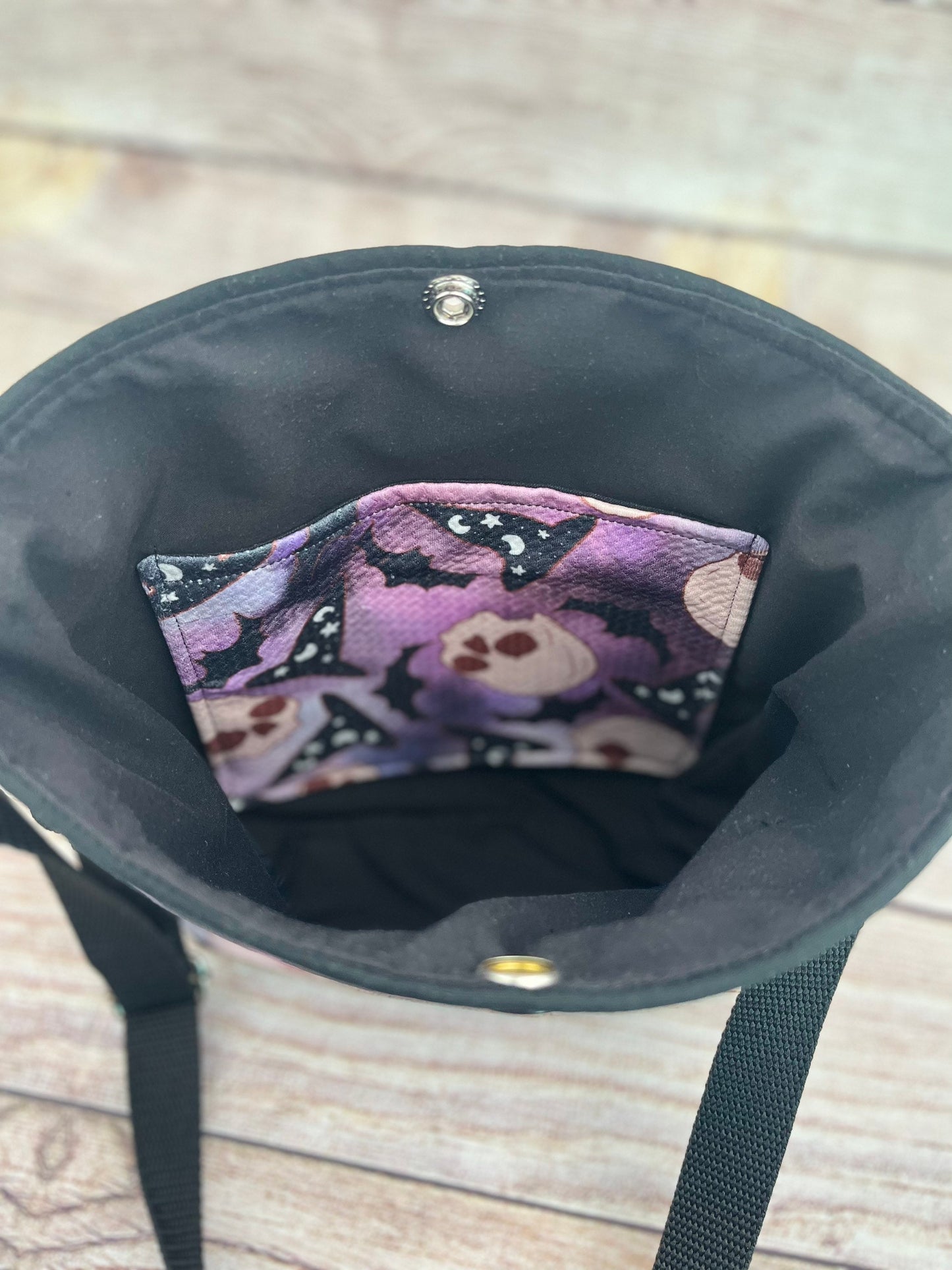 Witches Brew/ Witch Hats, Skulls and Bats Crossbody/ Halloween/ Spooky Season / Messenger Purse
