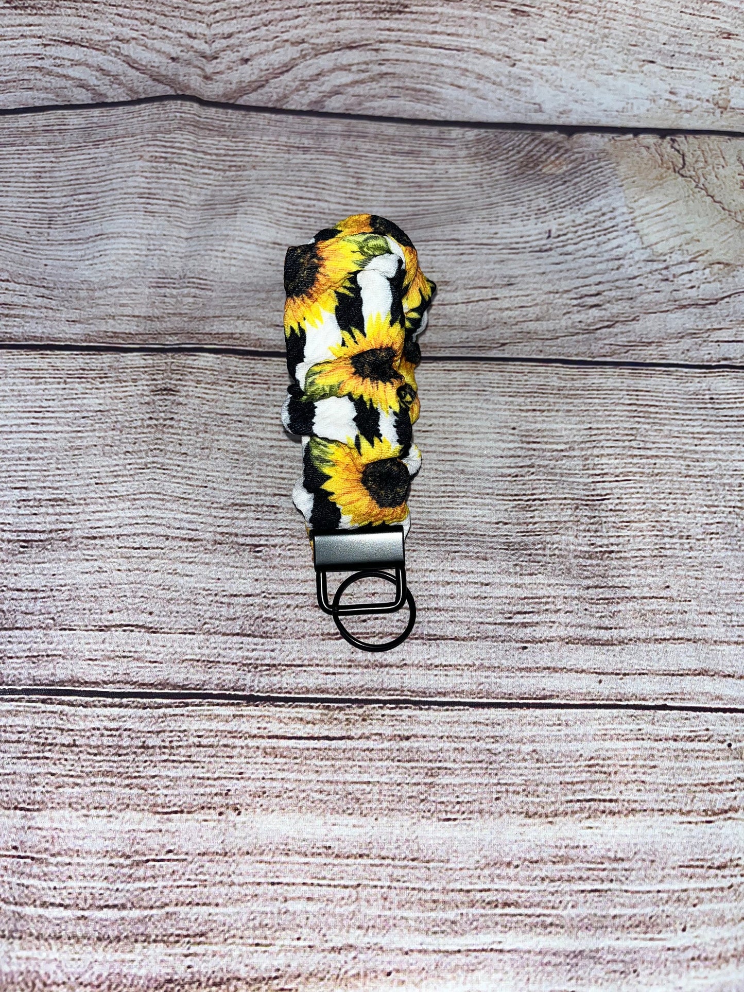 Sunflower and/or Watermelon Scrunchie Key Fob Wristlet/ Wristlet keychain/ Scrunchies