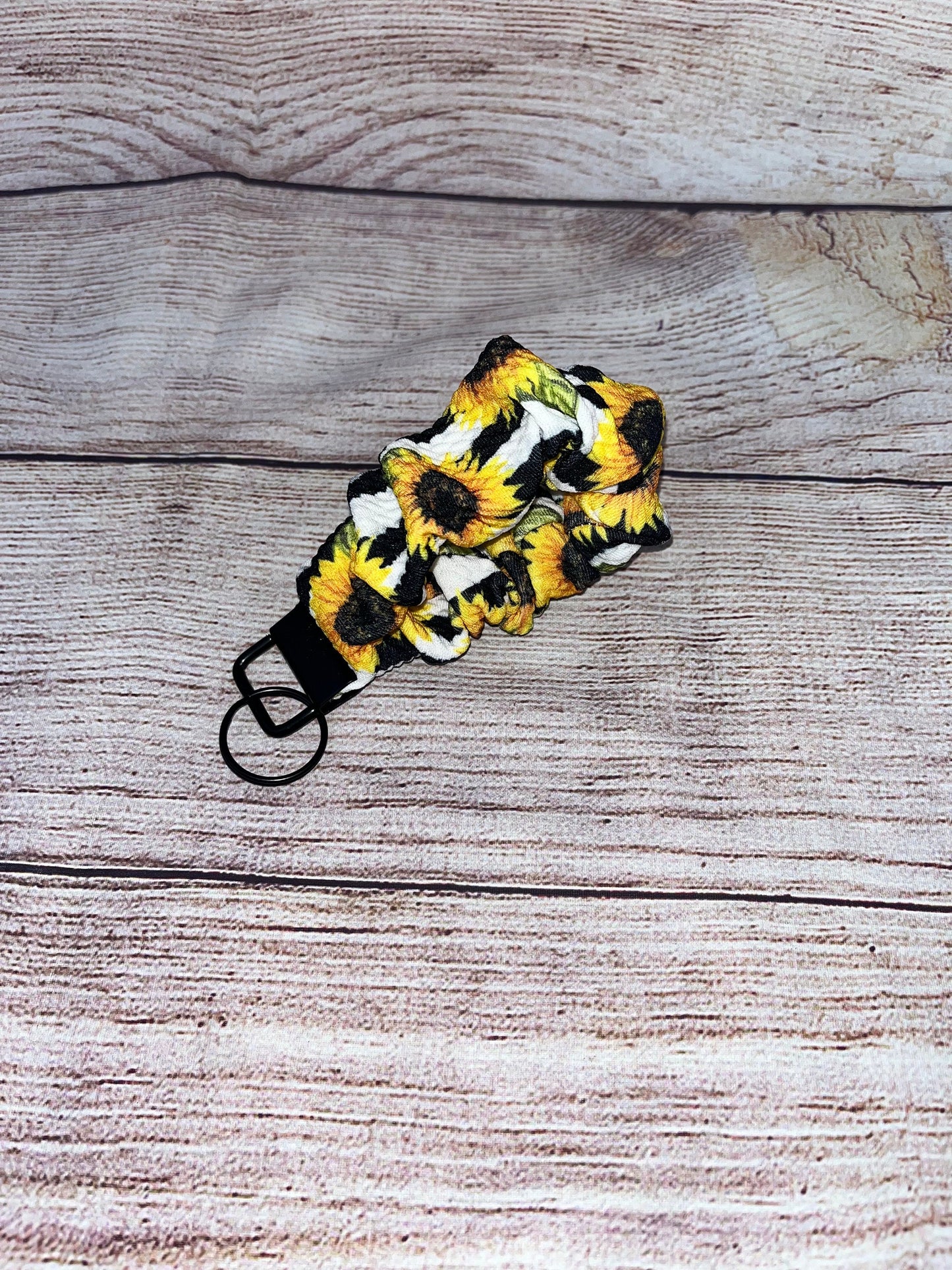 Sunflower and/or Watermelon Scrunchie Key Fob Wristlet/ Wristlet keychain/ Scrunchies