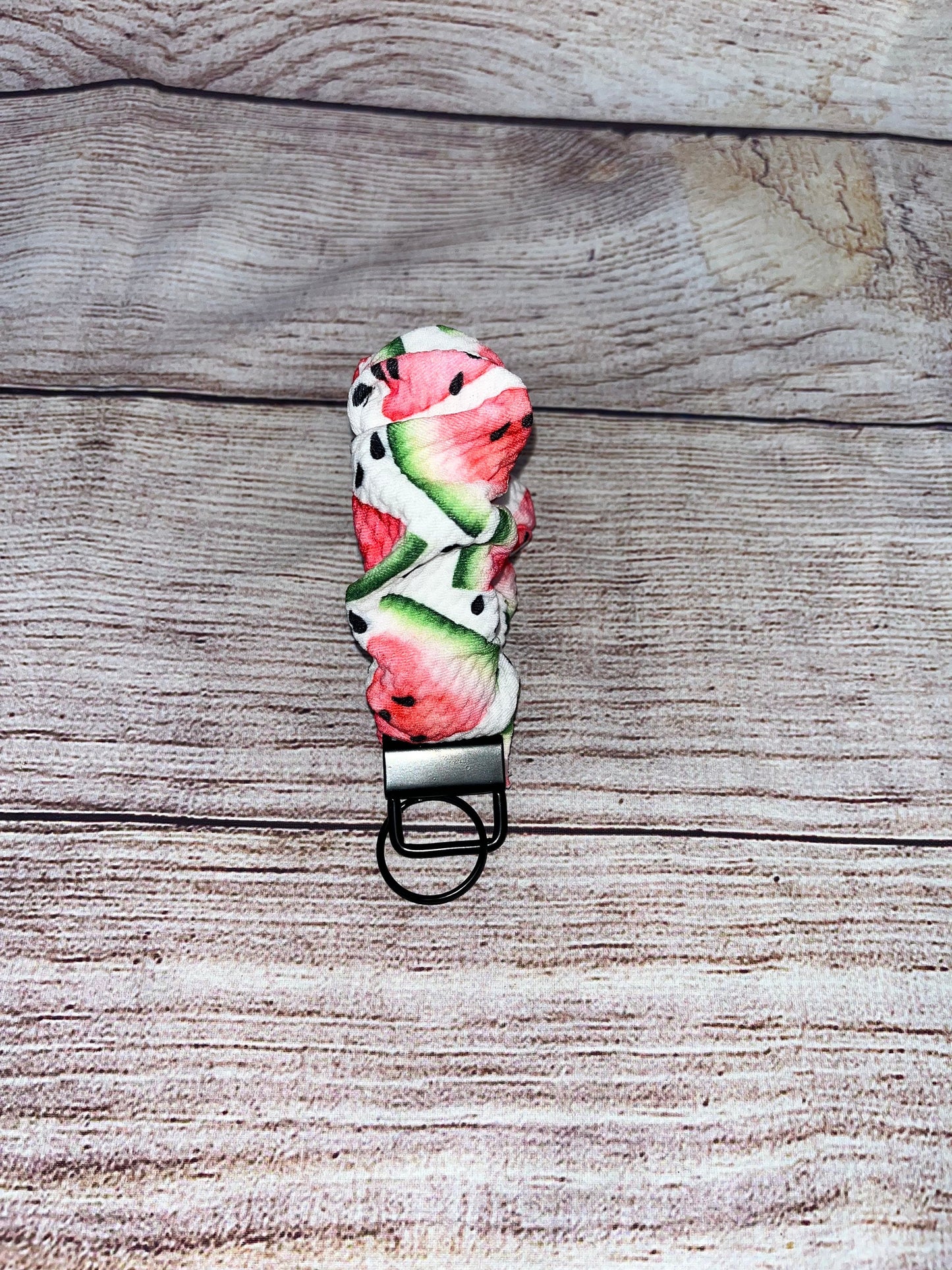 Sunflower and/or Watermelon Scrunchie Key Fob Wristlet/ Wristlet keychain/ Scrunchies