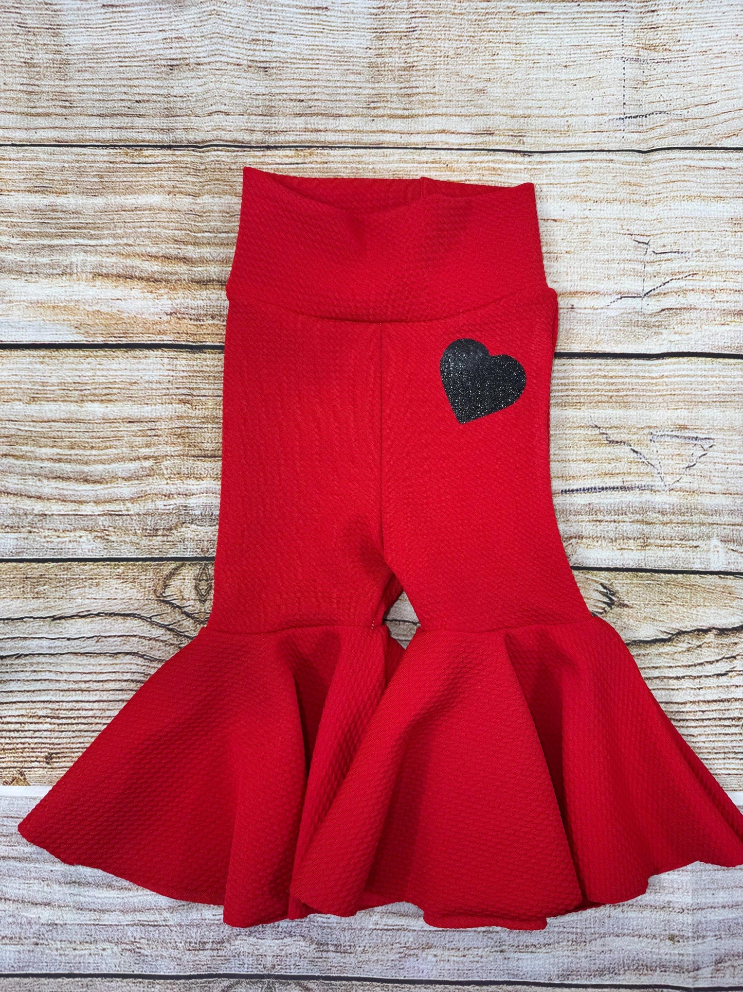 Happy Valentines Day/ Valentines Day Friendship Bracelet Bell Bottoms/ Baby Girl High Waisted Bell Bottoms/ Bodysuit and Headwrap Set