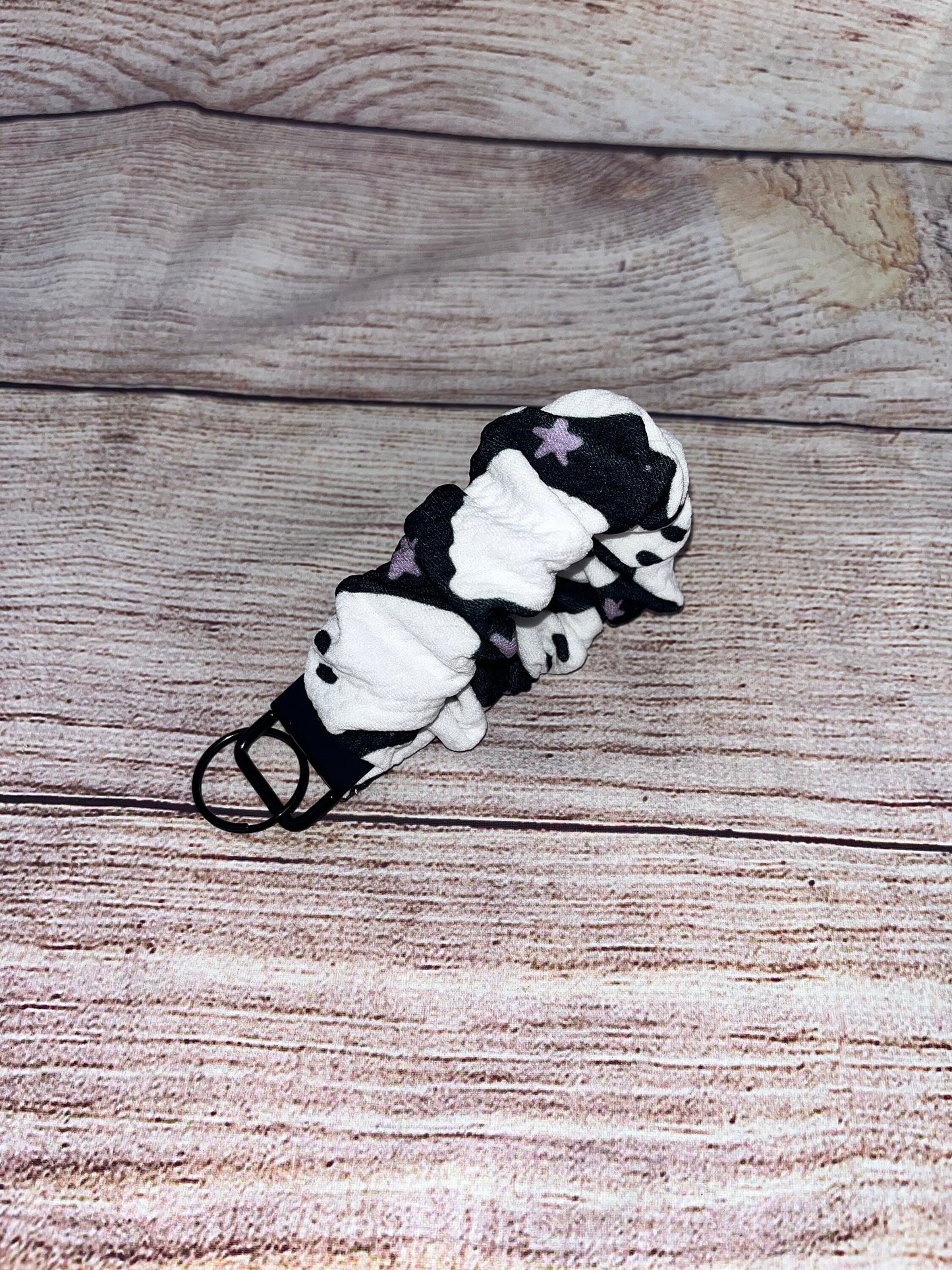Floral Bats/ Haunted Ghost Scrunchie Key Fob Wristlet/ Wristlet keychain/ Scrunchies