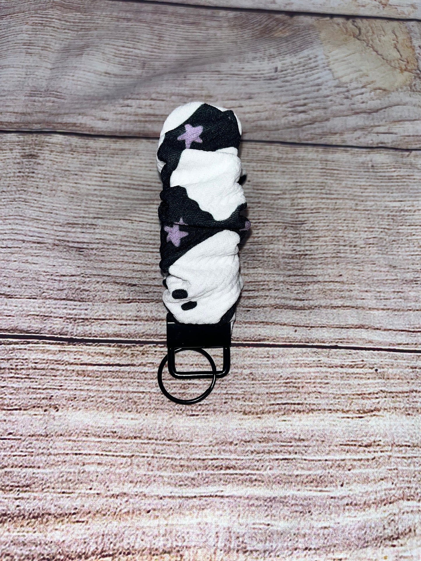 Floral Bats/ Haunted Ghost Scrunchie Key Fob Wristlet/ Wristlet keychain/ Scrunchies
